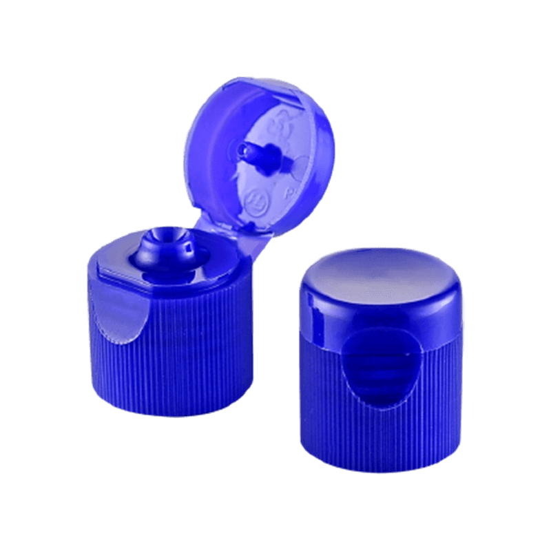 Capac flip top din plastic albastru închis pentru biomedicină